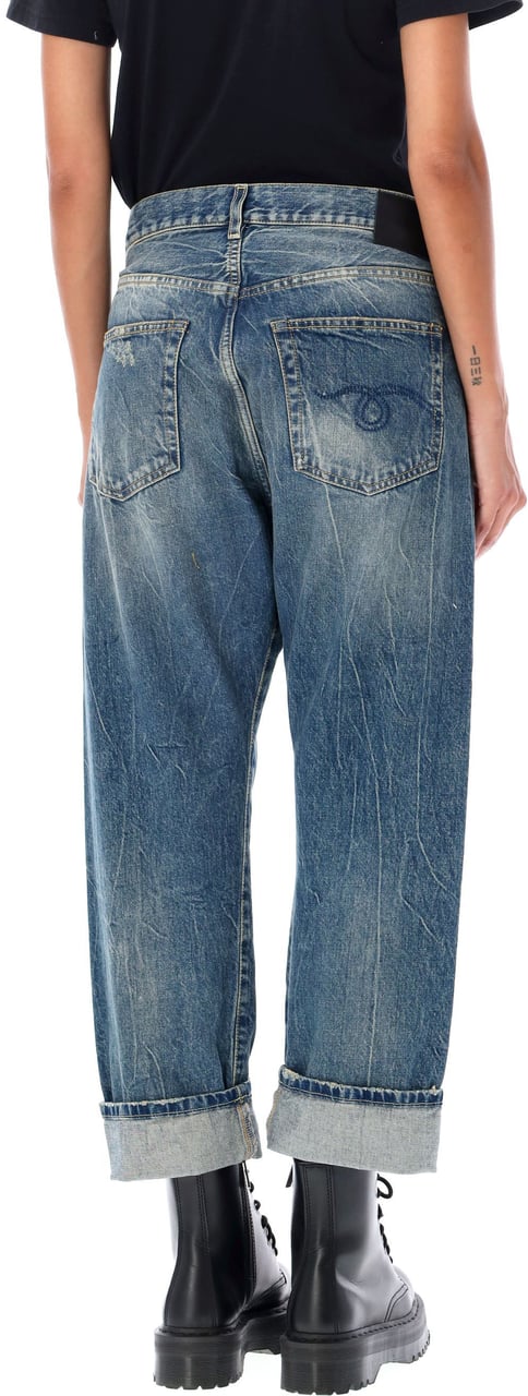 R13 Crossover Jeans Kelly Blue Blauw