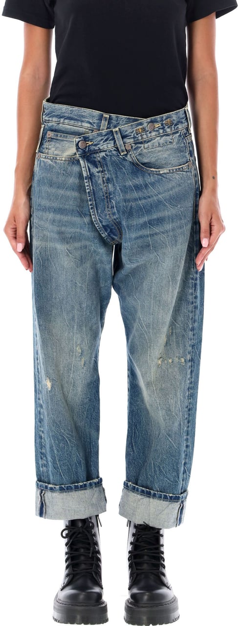 R13 Crossover Jeans Kelly Blue Blauw