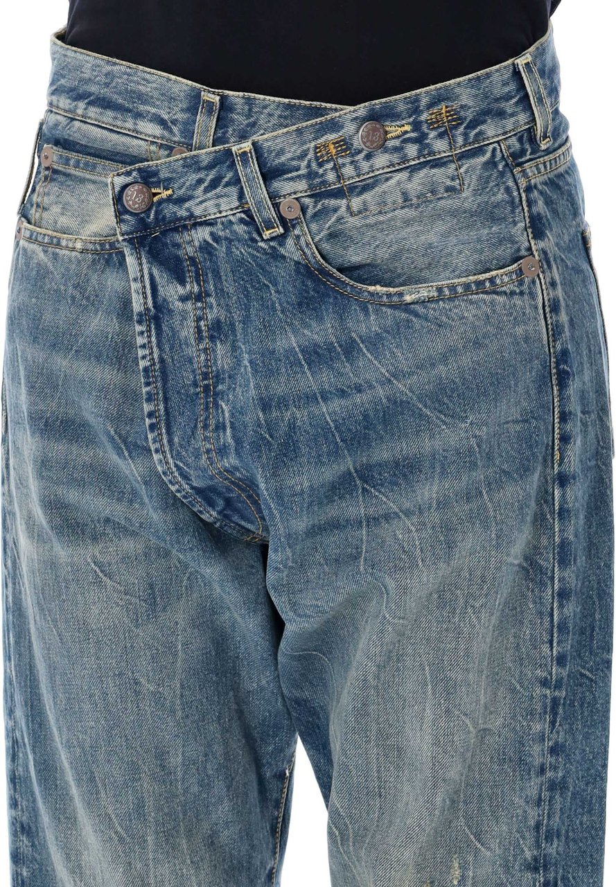 R13 Crossover Jeans Kelly Blue Blauw