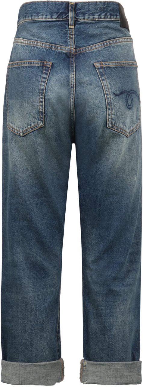 R13 Cropped jeans Blauw