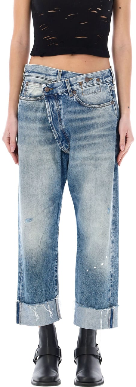 R13 Cross Over Jeans Jasper Blue Blauw