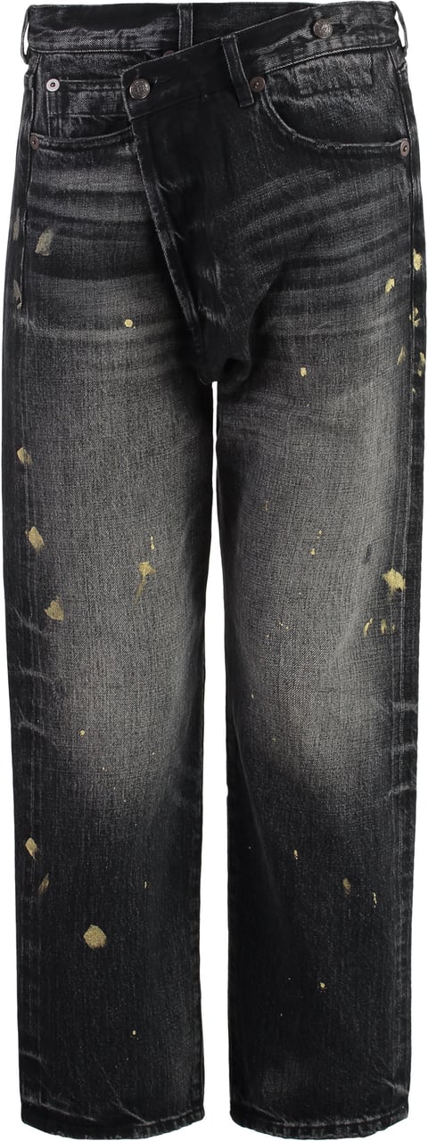 R13 5-pocket straight-leg jeans Zwart