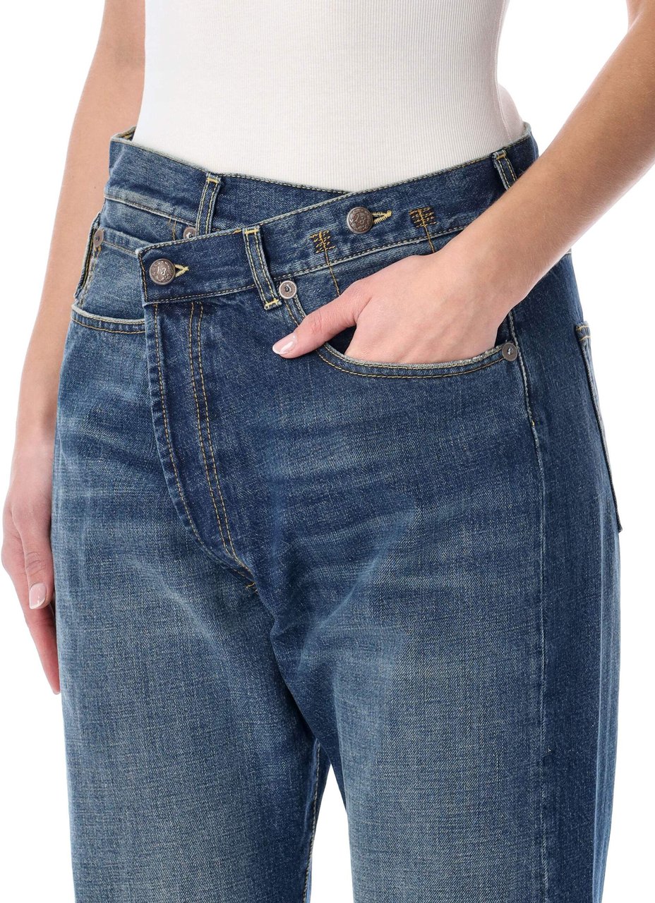 R13 Crossover Jeans Oasis Blue Blauw