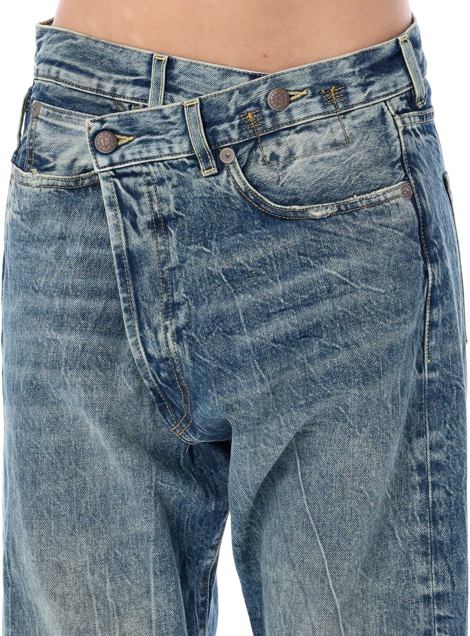 R13 Cross Over Jeans Kelly Blue Blauw