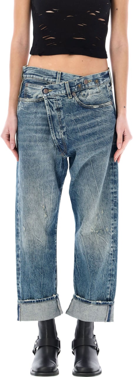 R13 Cross Over Jeans Kelly Blue Blauw