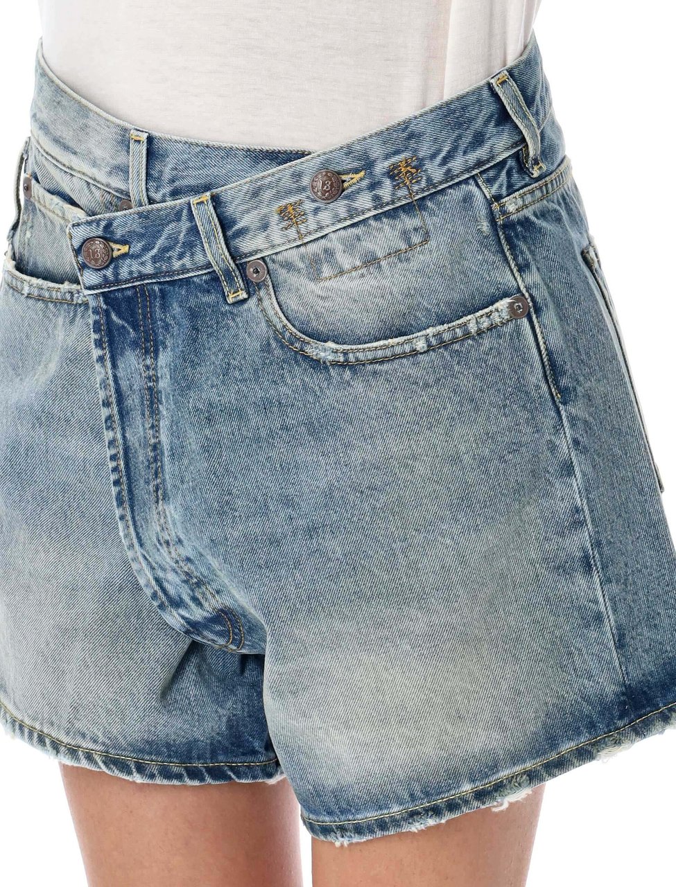 R13 Crossover Short Bain Blue Blauw
