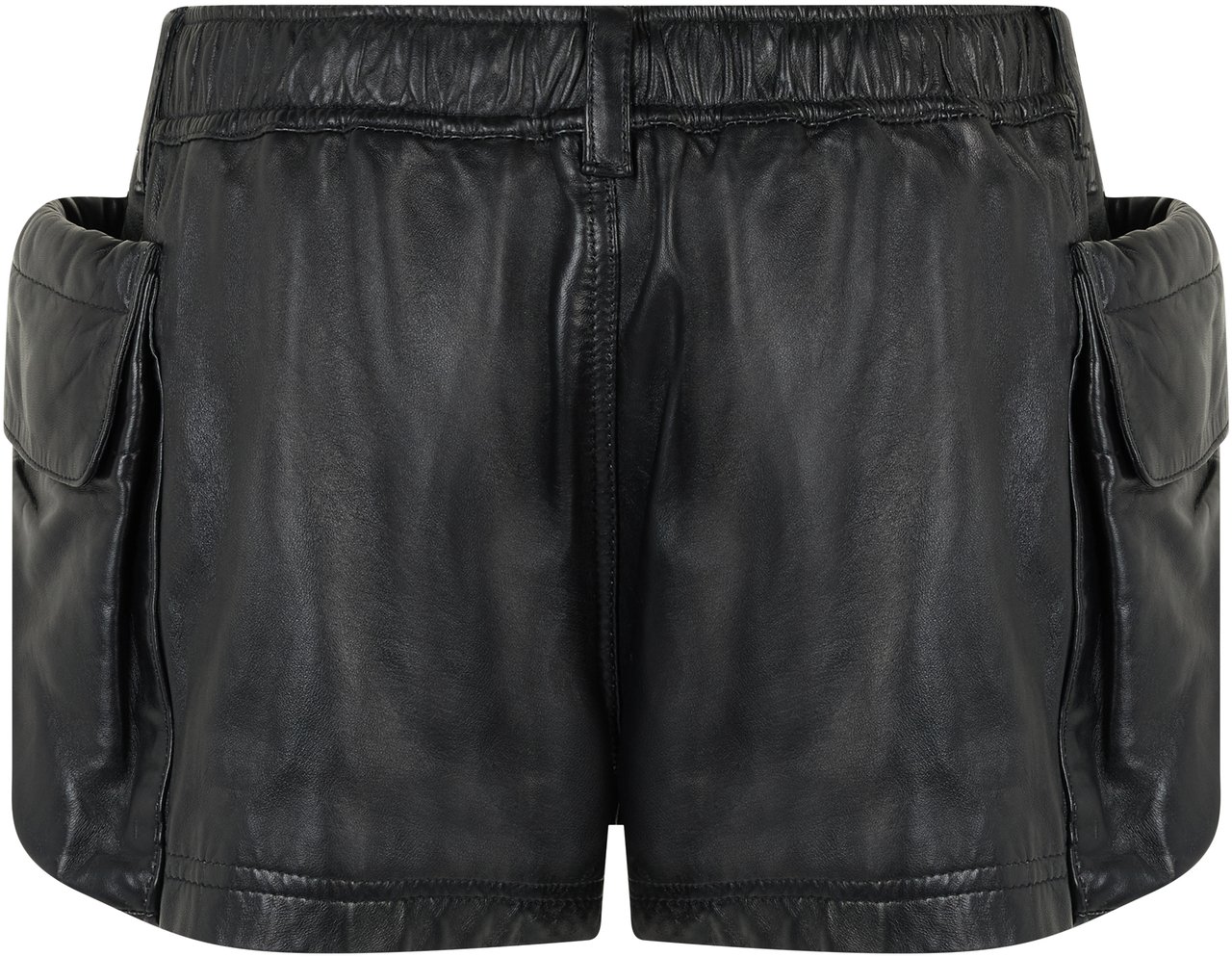 R13 Leather cargo shorts Zwart