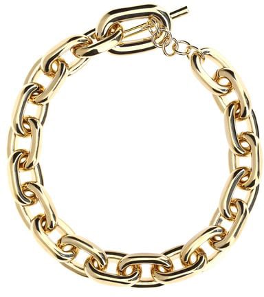 Rabanne Gold Aluminum Necklace Goud