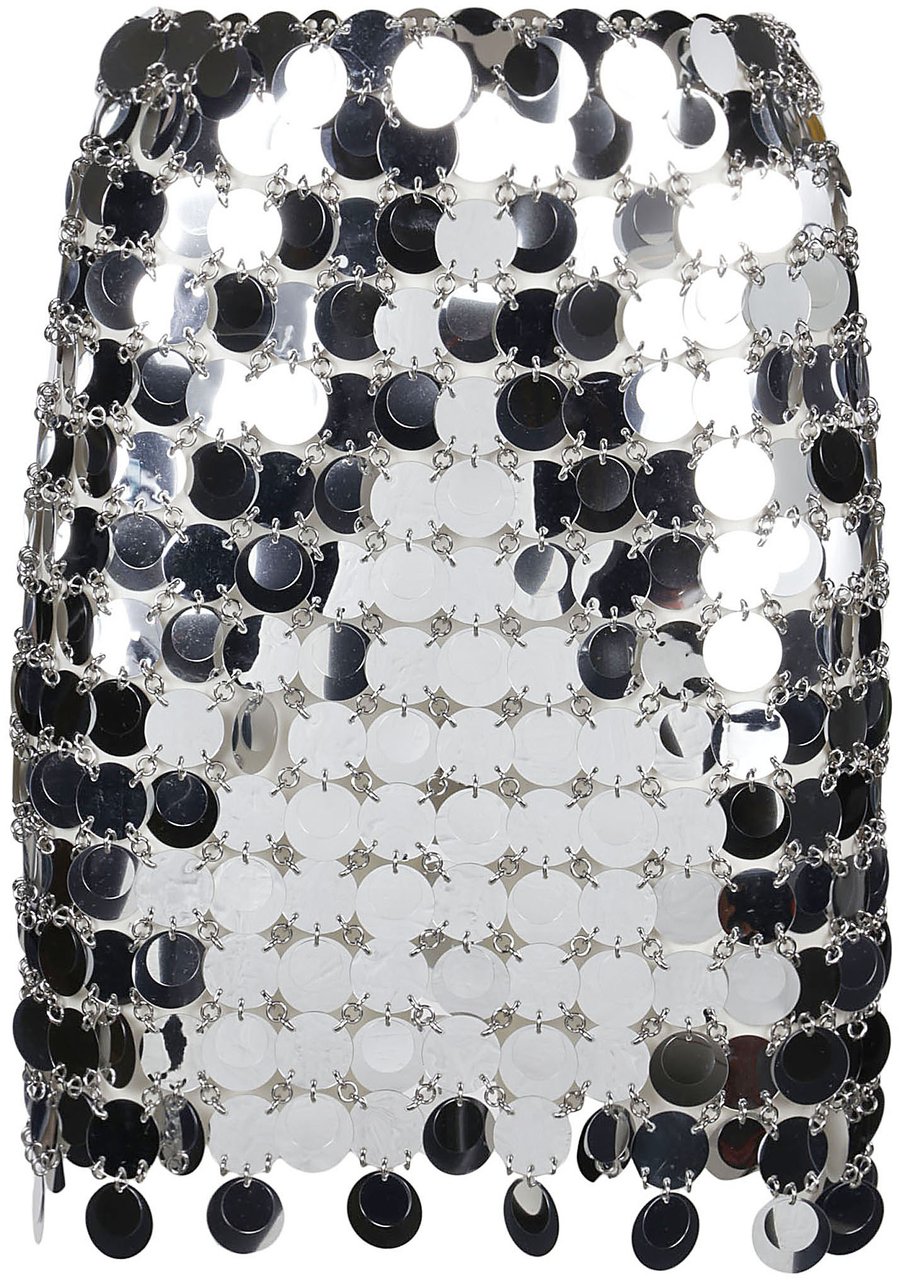 Rabanne Mini Skirt Metallic Metallic