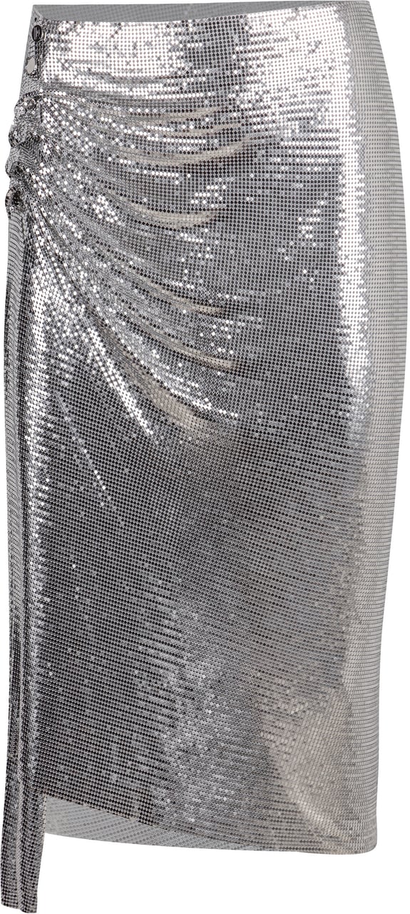 Rabanne Draped skirt Zilver