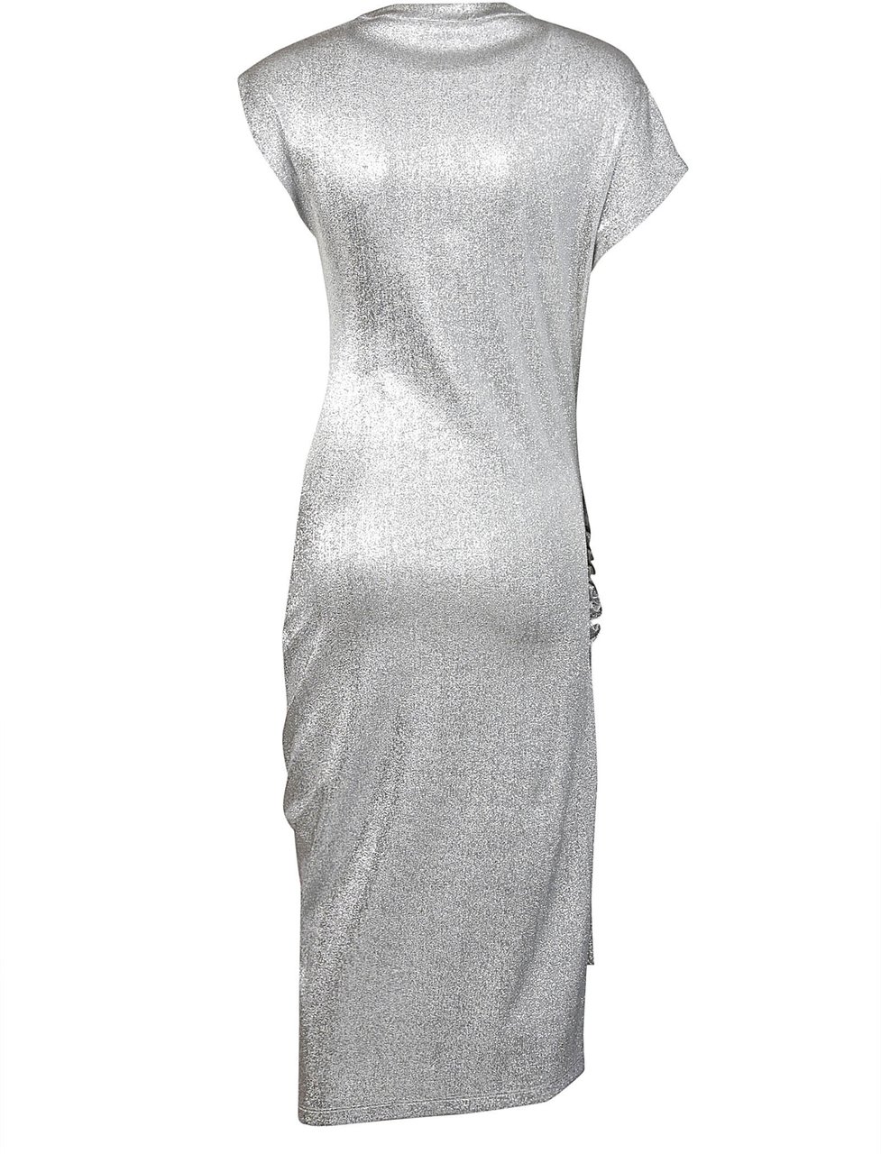 Rabanne Short Sleeve Midi Dress Metallic Metallic