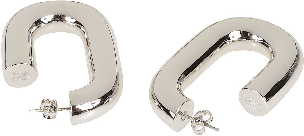 Rabanne Xl Link Hoops Hoop Earrings Metallic Metallic