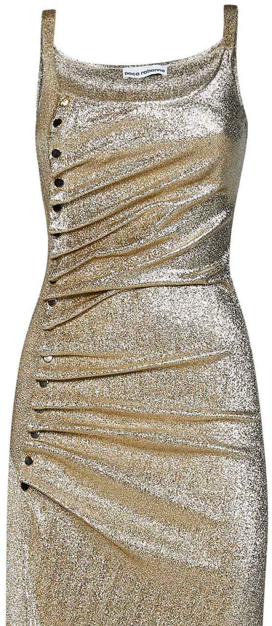 Rabanne Dresses Silver/Gold Goud
