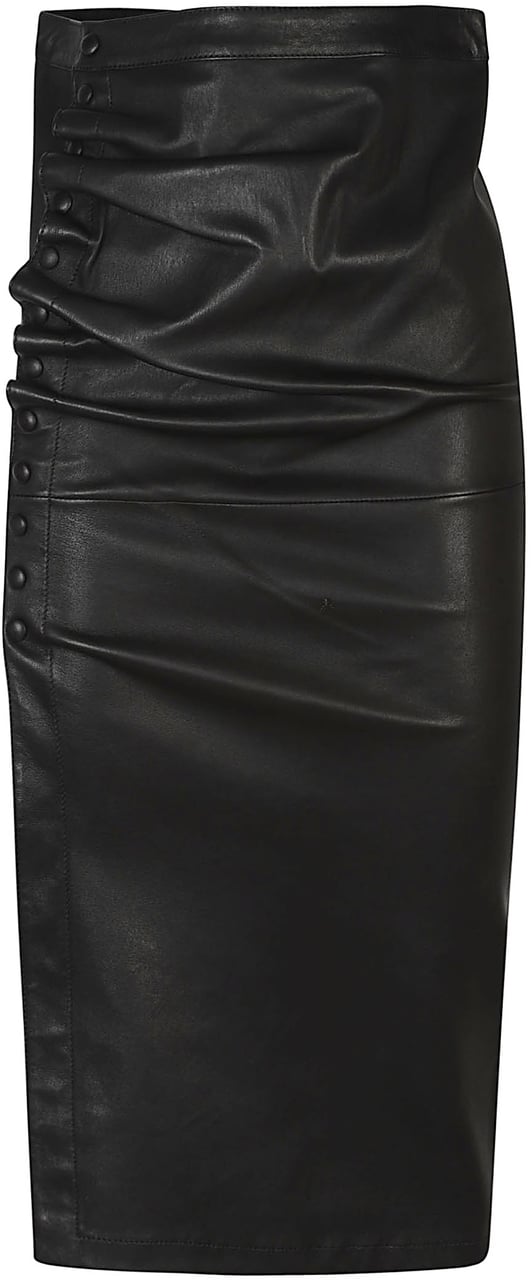 Rabanne Midi Skirt Black Zwart