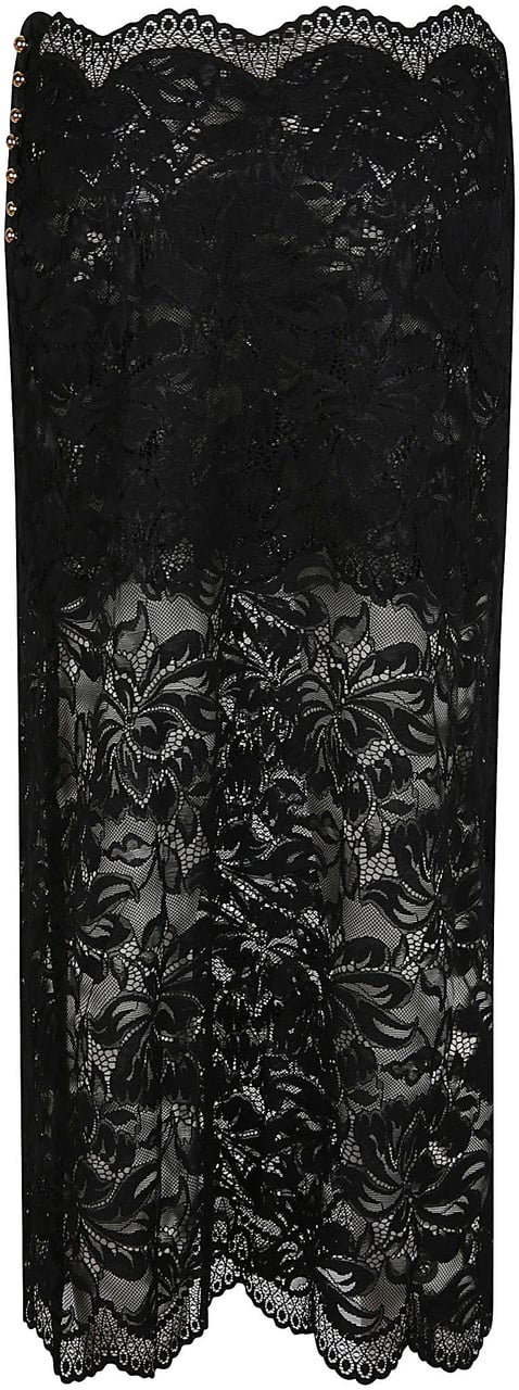 Rabanne Long Skirt Black Zwart