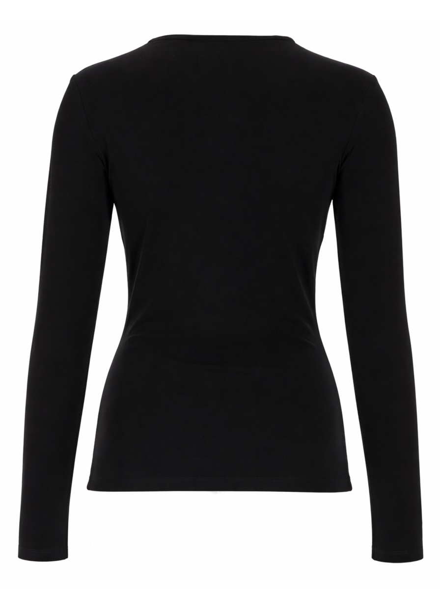 Rabanne Top Con Bottoni Viscose Blouse Zwart