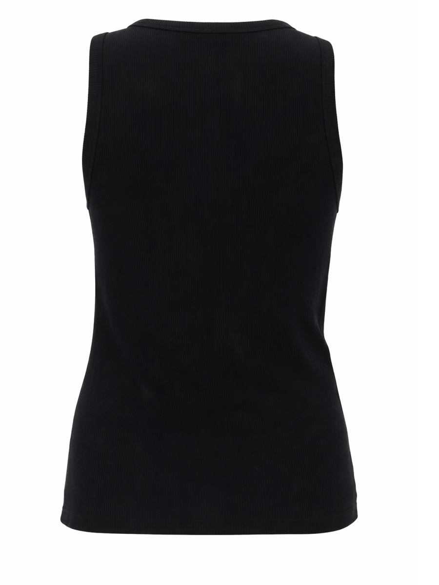 Rabanne Top Con Piercing Sleeveless Tank Zwart