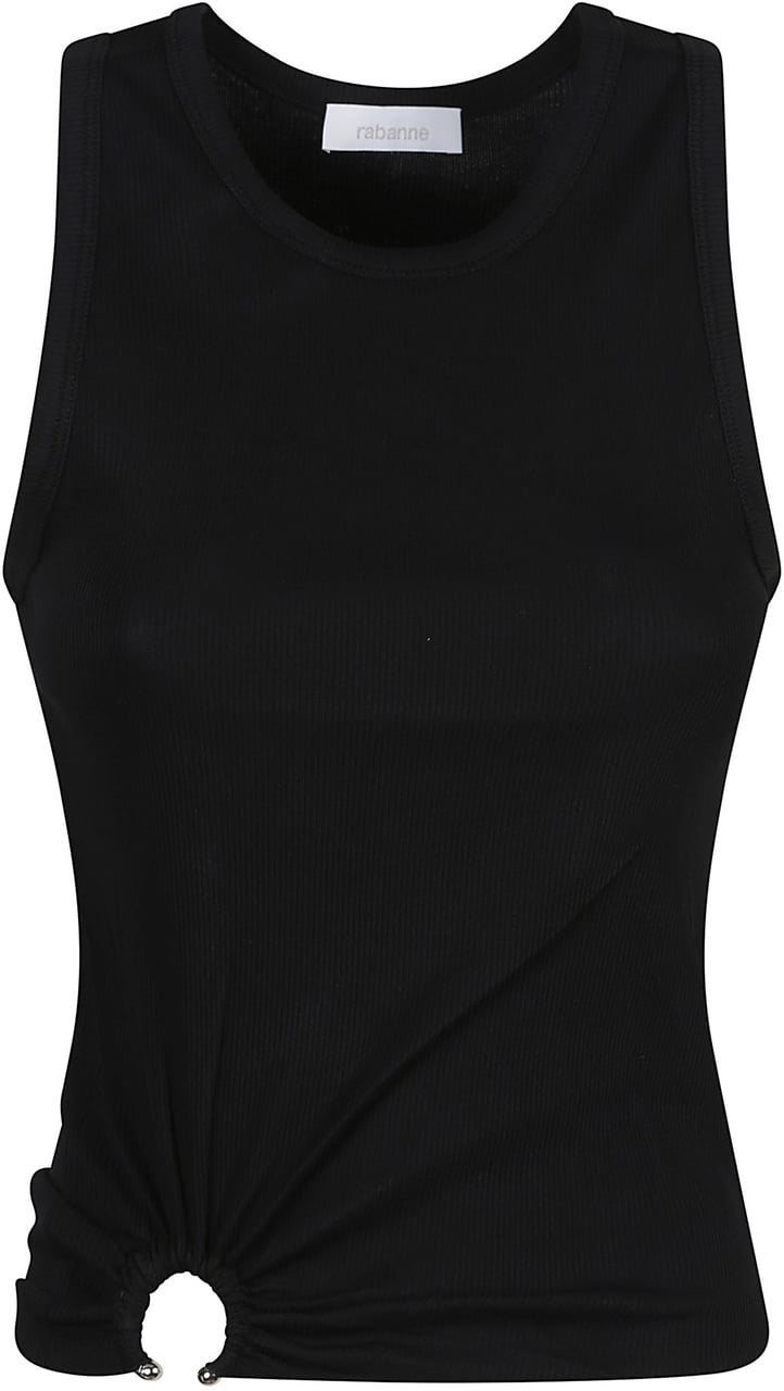 Rabanne Sleeveless Tank Top Black Zwart