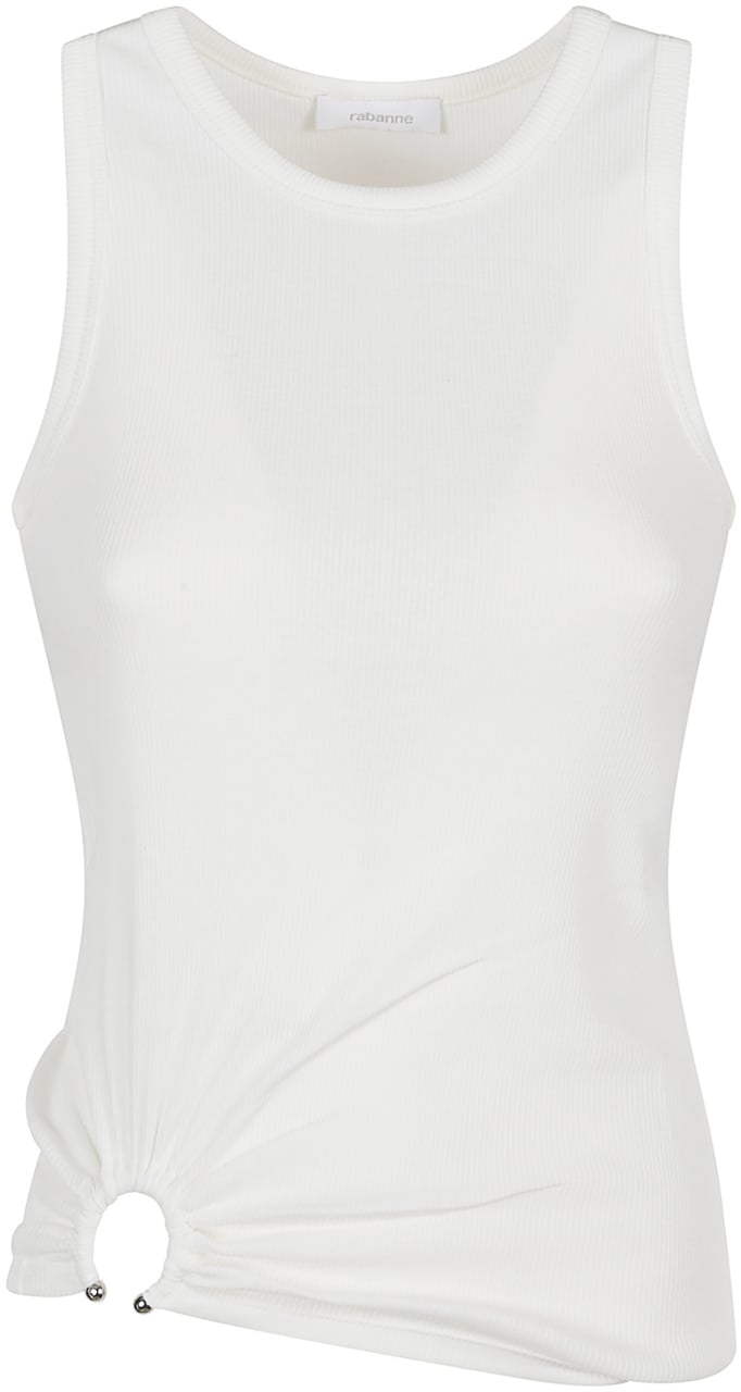 Rabanne Sleeveless Tank Top White Wit