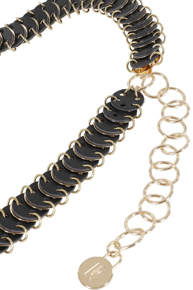 Rabanne Disco-Inspired Gold Belt Zwart