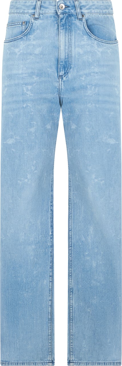 Rabanne Straight jeans in cotton Lichtblauw