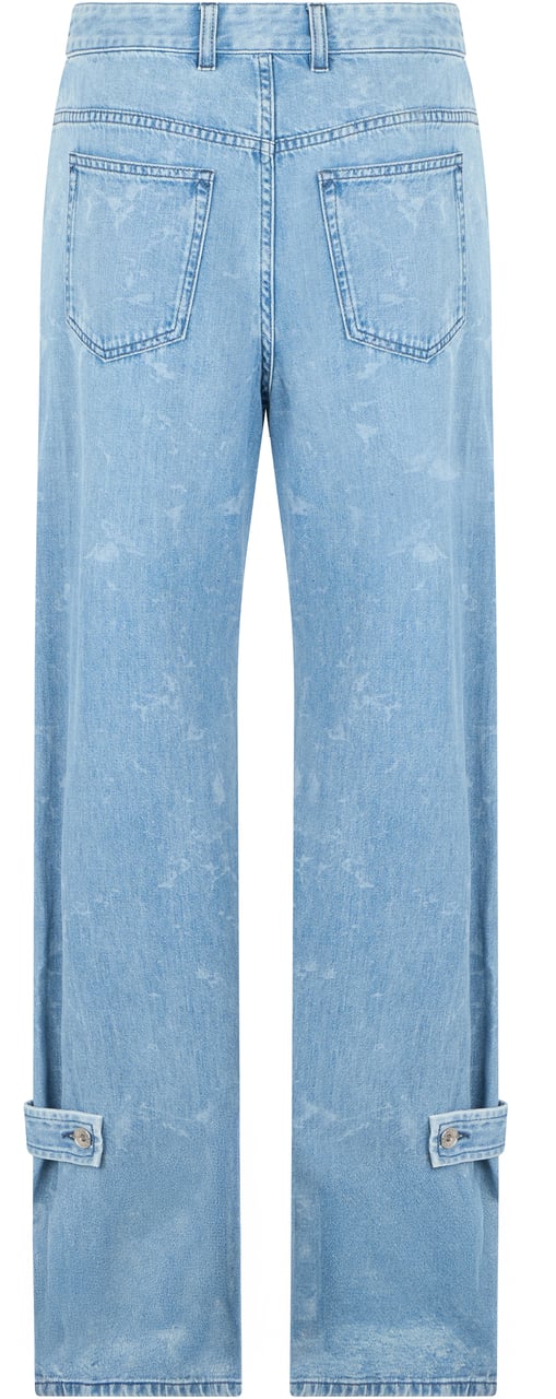 Rabanne Straight jeans in cotton Lichtblauw