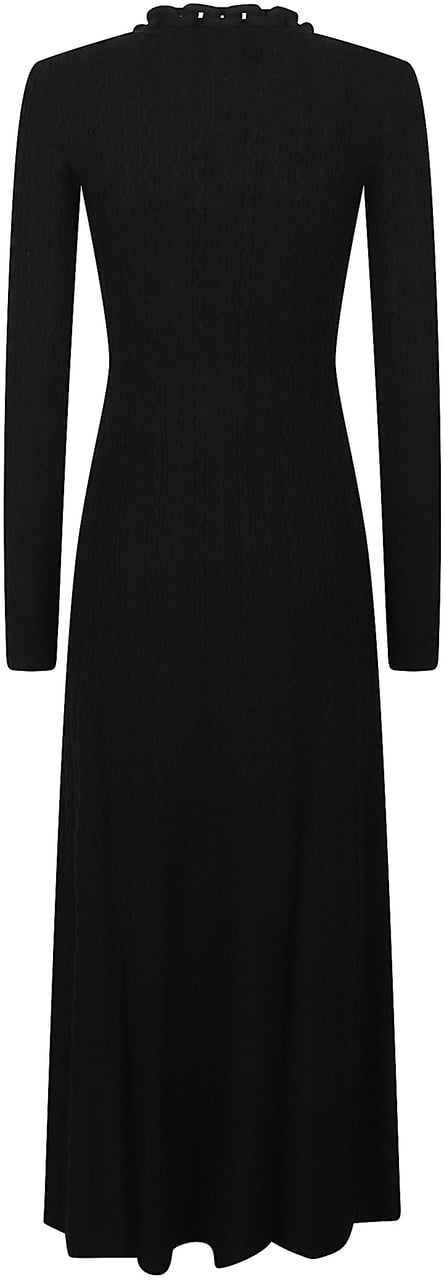 Rabanne Long Dress Black Zwart