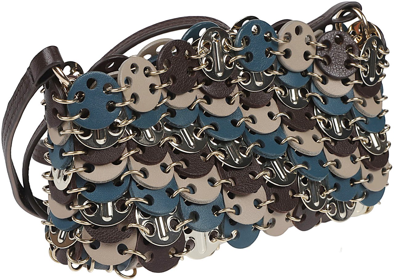 Rabanne Embellished Clutch Bag Multicolour Divers