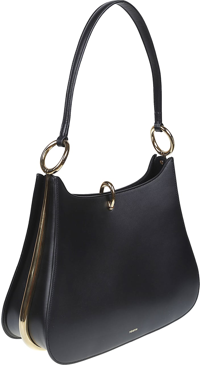 Rabanne Large Ring Bag Black Zwart