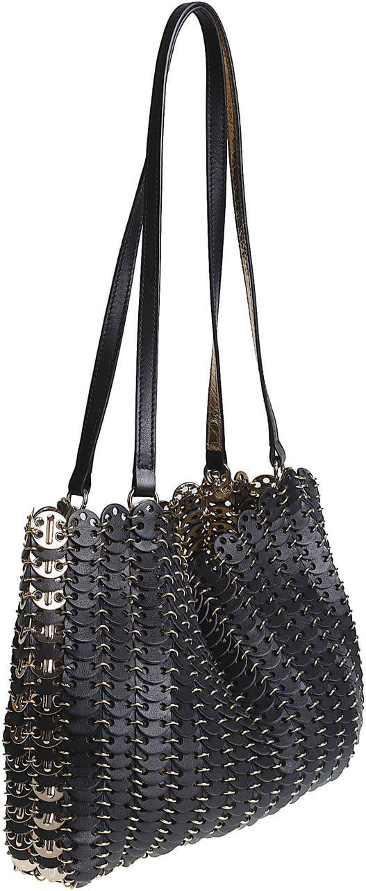 Rabanne 1969 Flip Top Handle Bag Black Zwart
