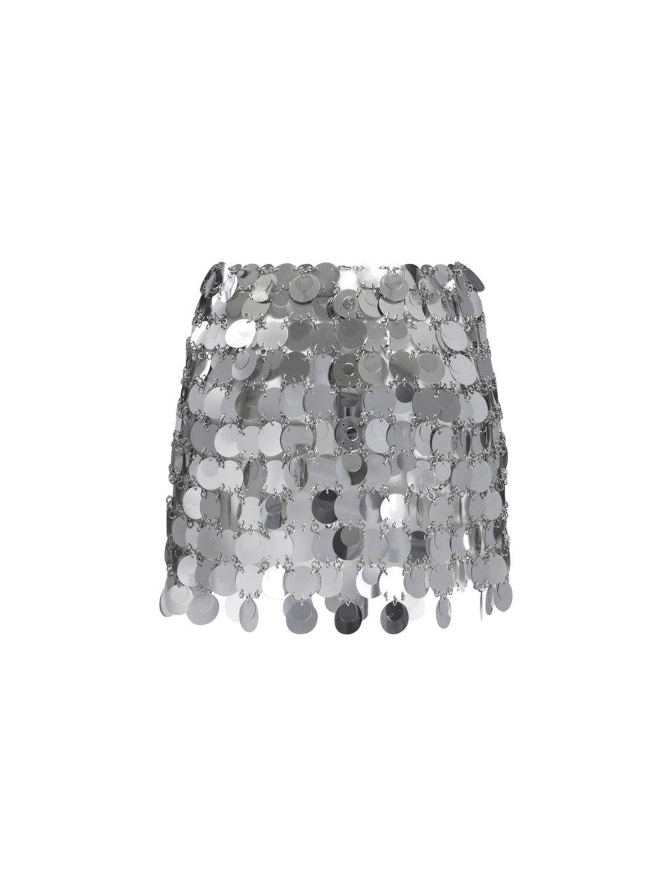 Rabanne Silver All-Over Sequin Mini Skirt Zilver