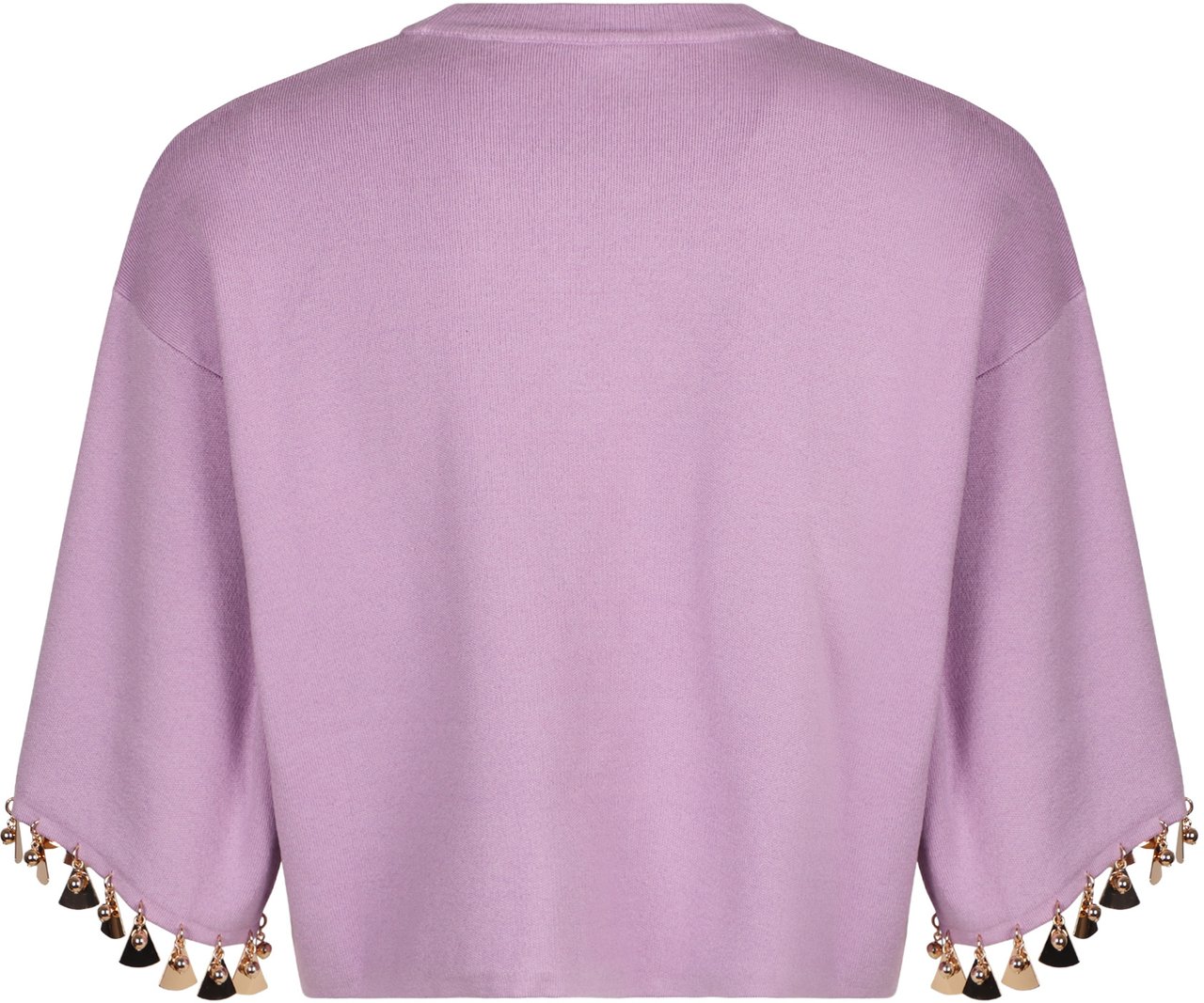 Rabanne Cotton blend crew-neck sweater Roze
