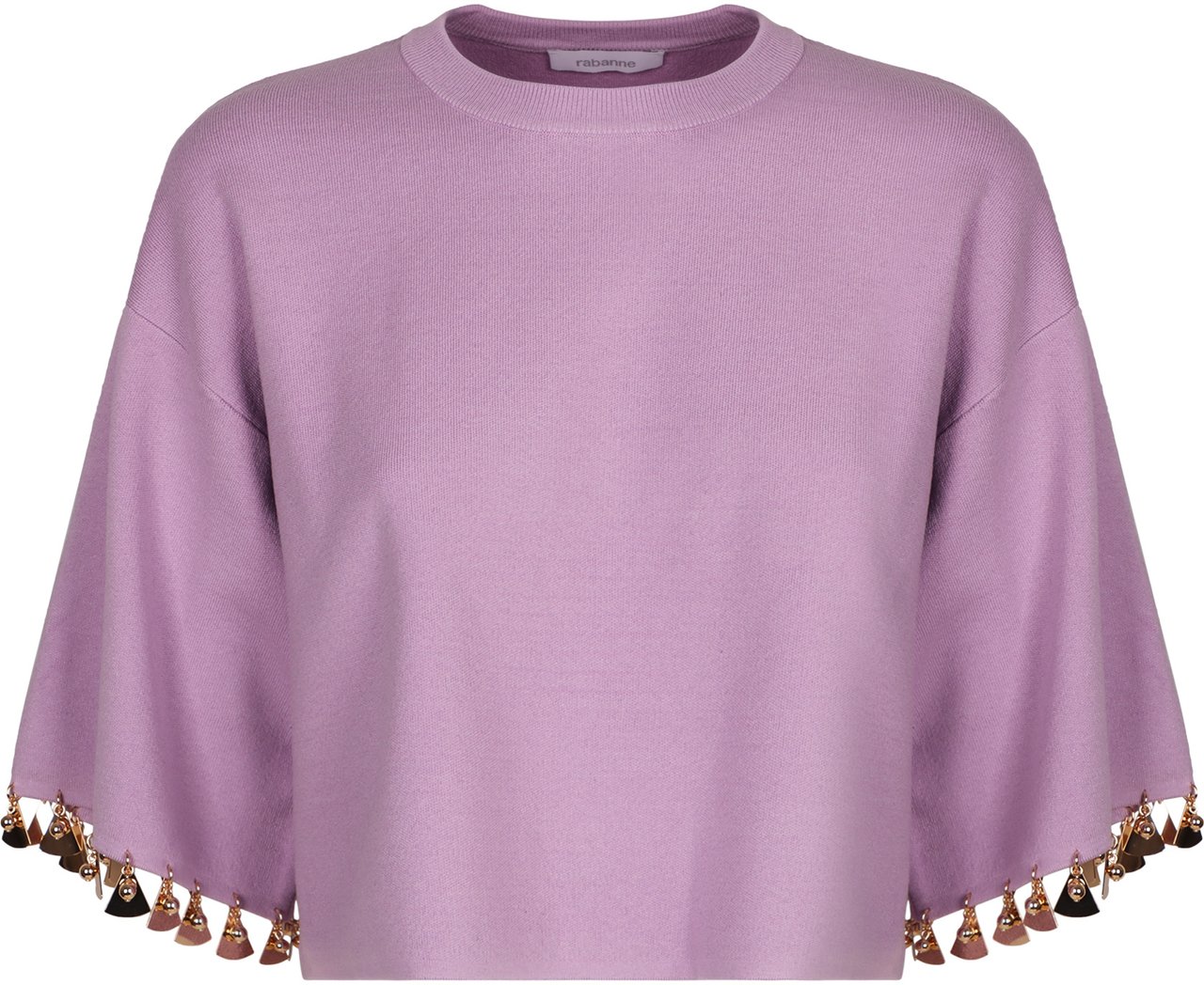 Rabanne Cotton blend crew-neck sweater Roze
