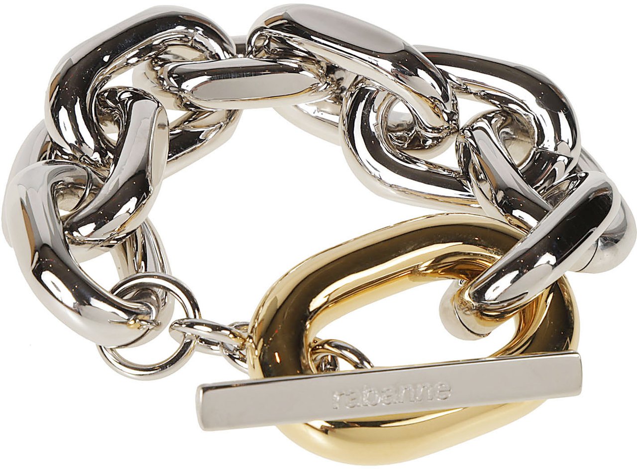 Rabanne Chain Bracelet Metallic Metallic