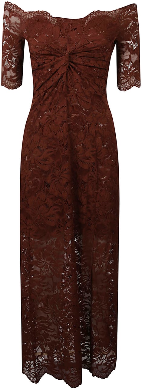 Rabanne Long Dress Brown Bruin