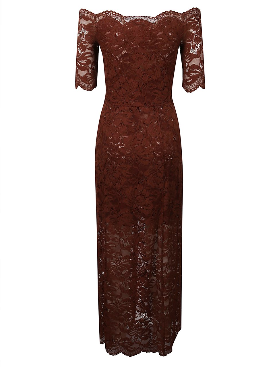 Rabanne Long Dress Brown Bruin
