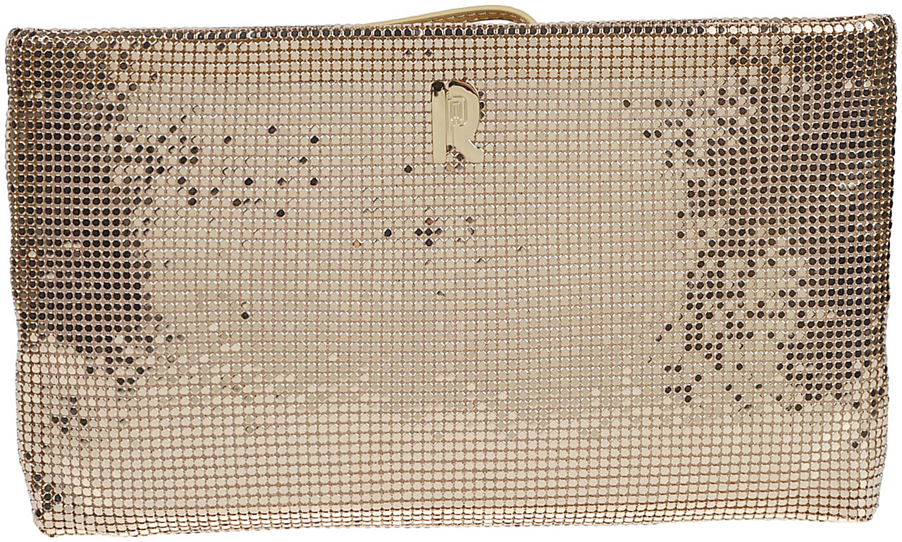 Rabanne Pochette Clutch Bag Metallic Metallic