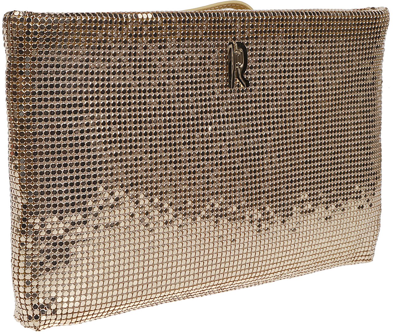 Rabanne Pochette Clutch Bag Metallic Metallic