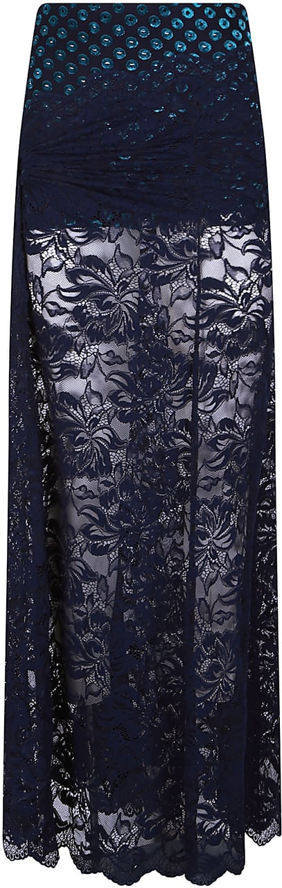 Rabanne Long Skirt Blue Blauw
