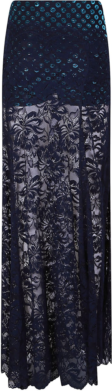 Rabanne Long Skirt Blue Blauw