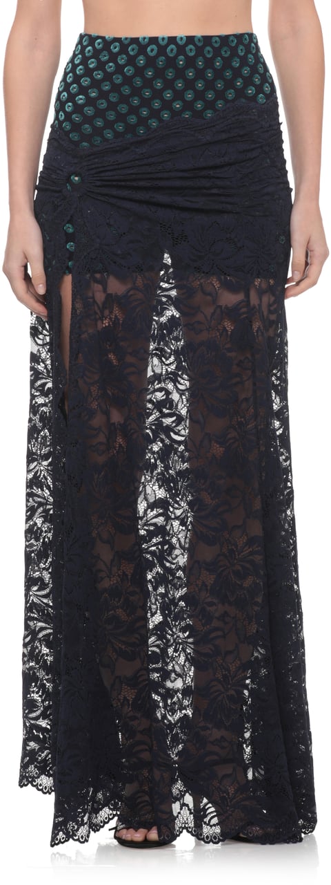 Rabanne Skirts Blue Navy