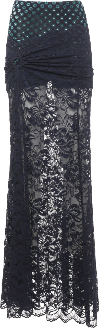 Rabanne Skirts Blue Navy