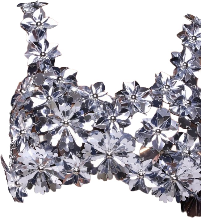 Rabanne Top Argento Zilver