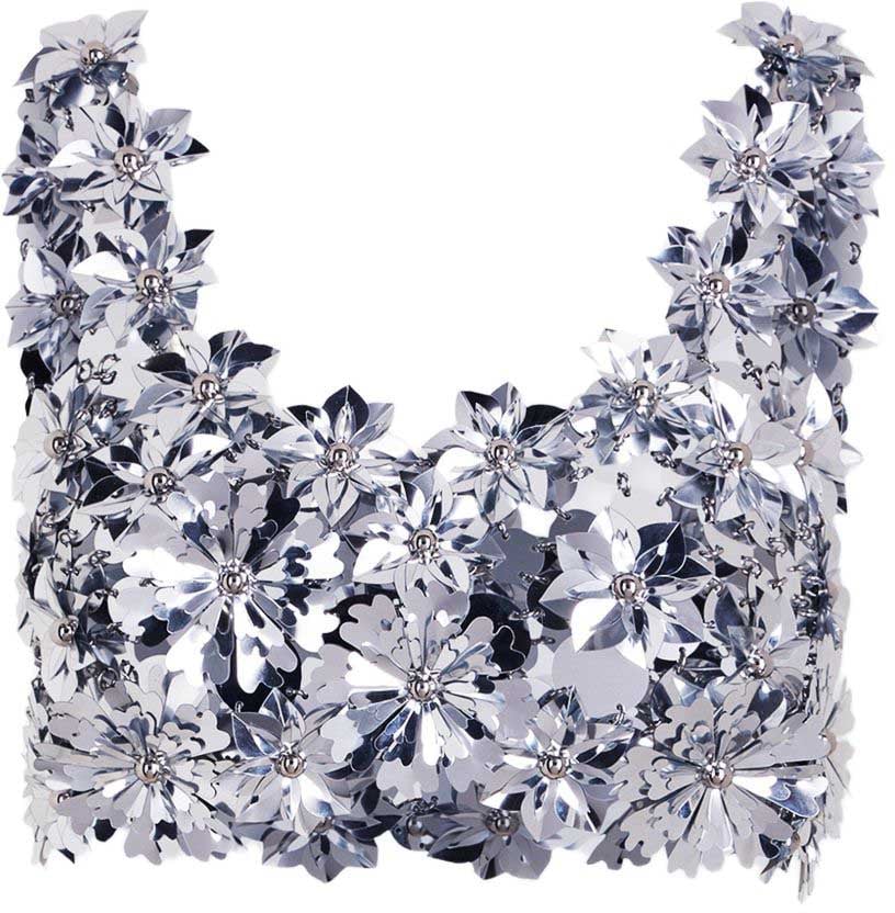 Rabanne Top Argento Zilver
