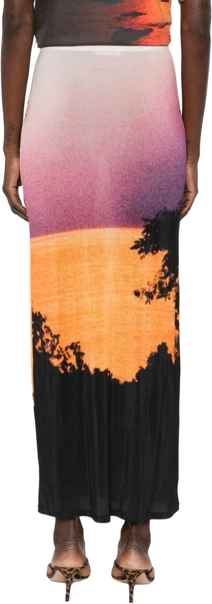 Rabanne Skirts Big Lightening Orange Divers