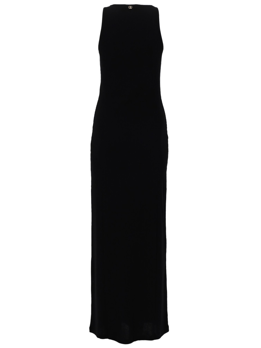 Rabanne Sleeveless Palm Tree Sequin Dress Zwart