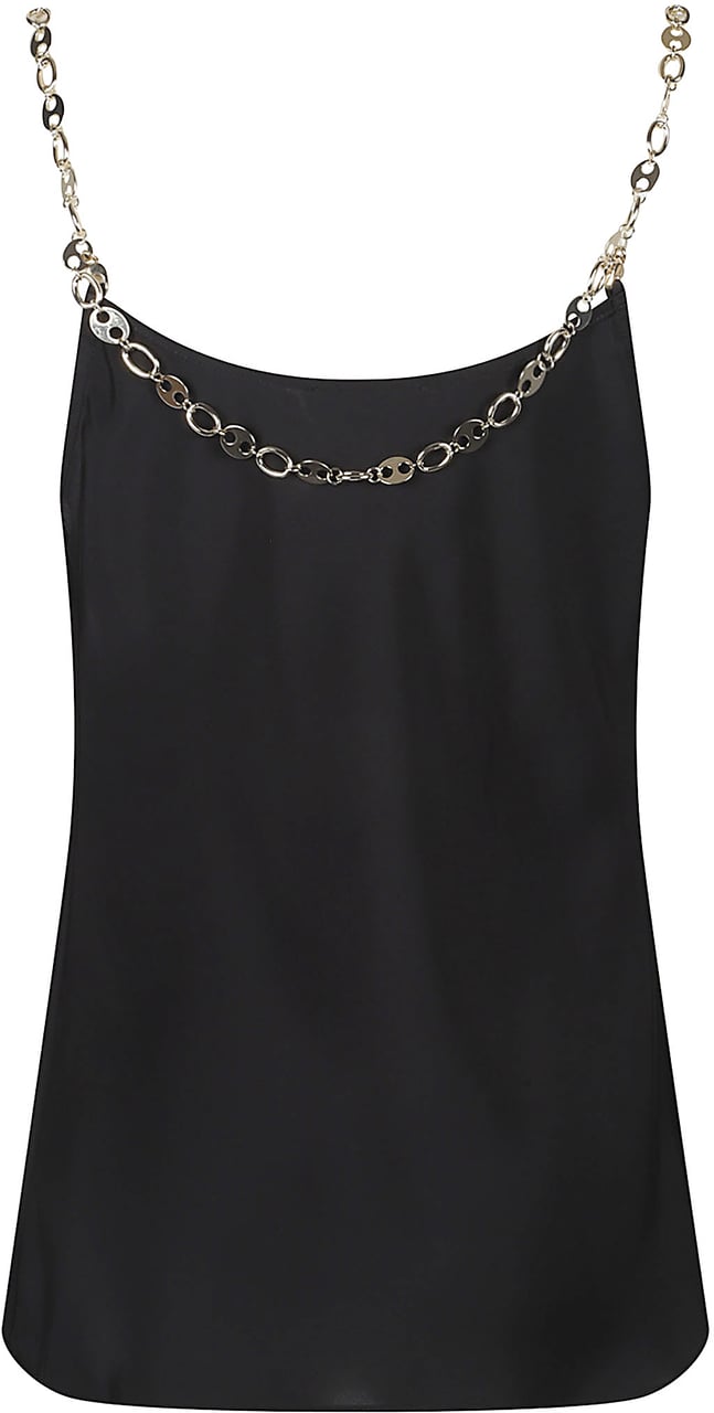 Rabanne Haut Tank Top Black Zwart