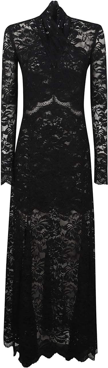 Rabanne Long Dress Black Zwart