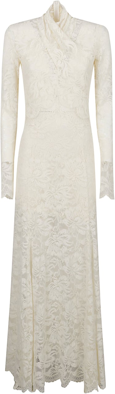 Rabanne Long Dress Nude Beige