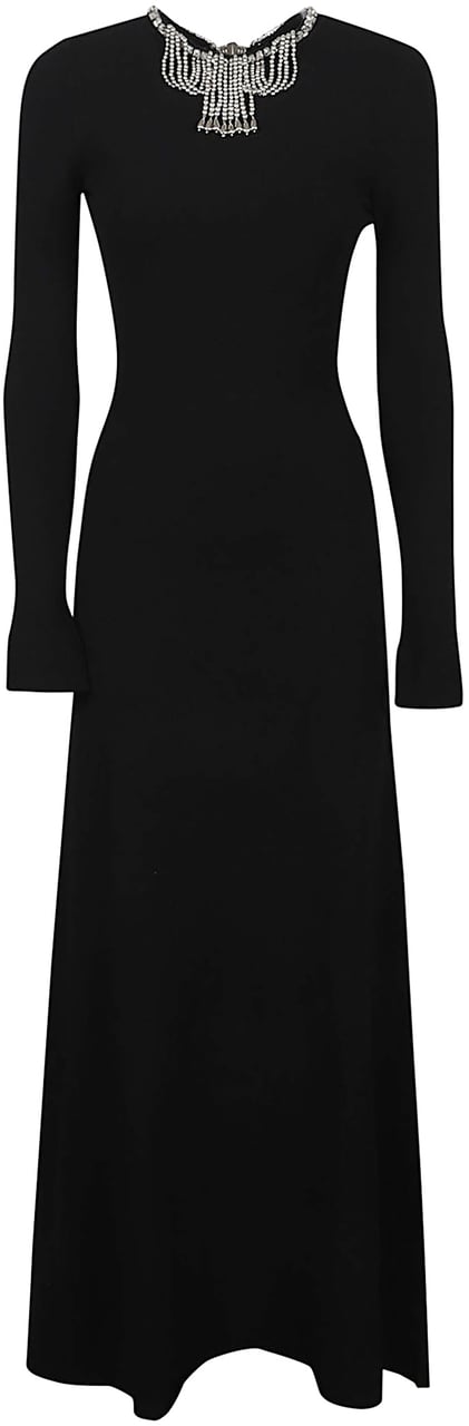 Rabanne Long Dress Black Zwart